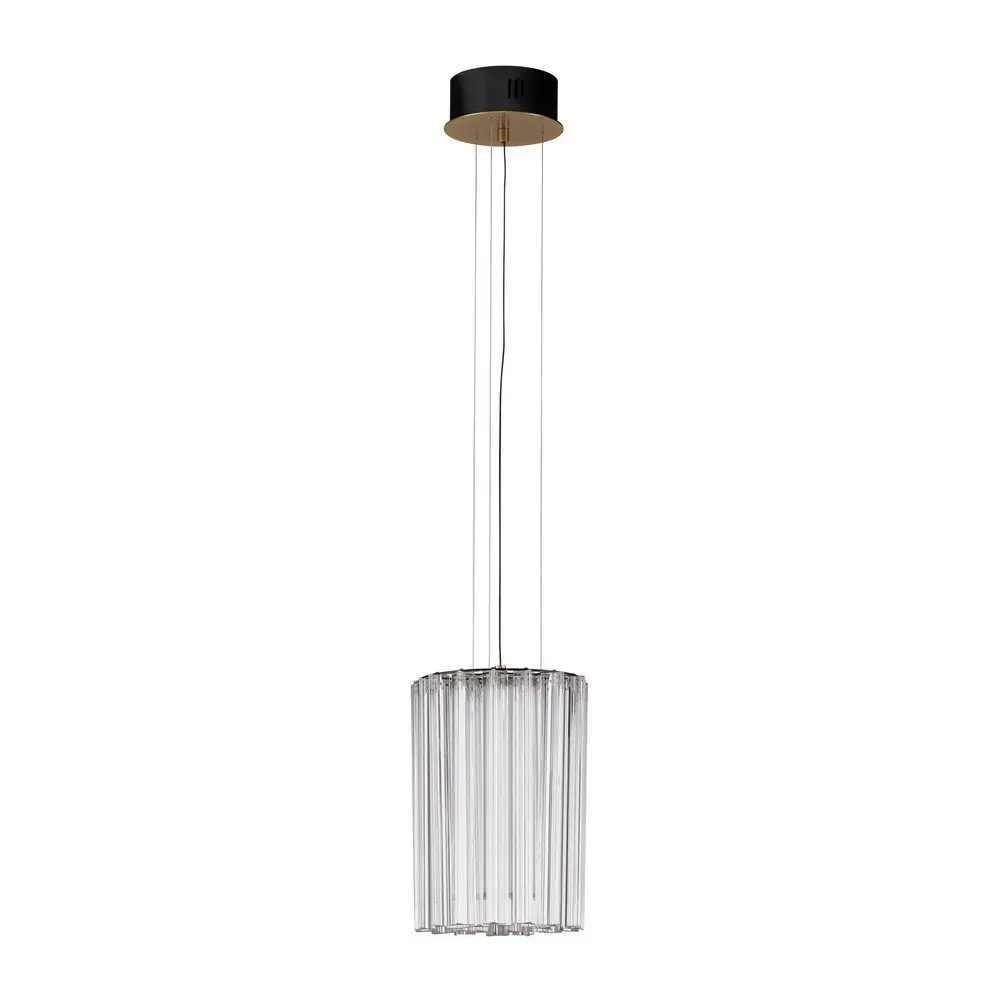 Ocelové LED stmívatelné závěsné svítidlo v mosazné barvě ø 22 cm Nol – Nova Luce