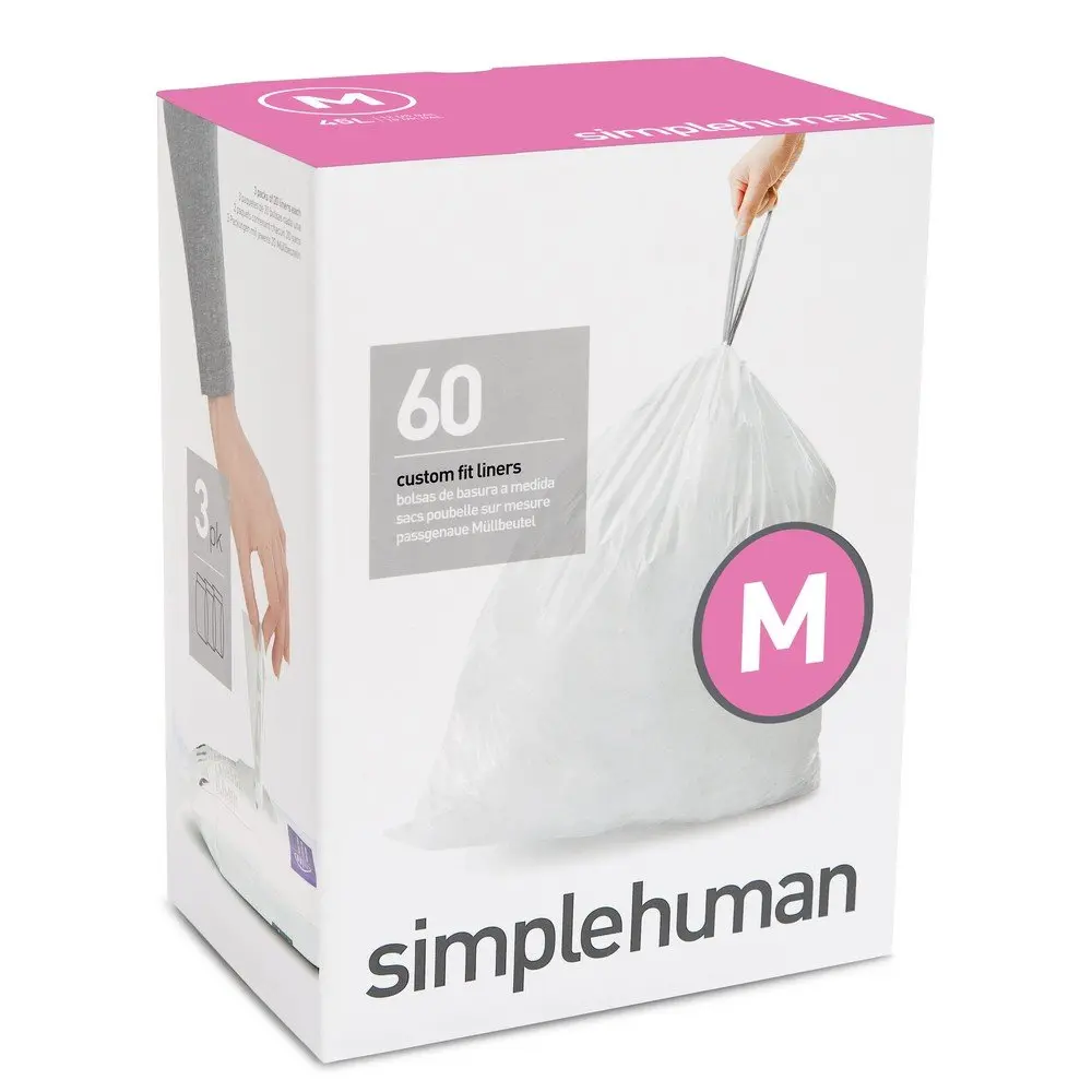 Stahovací pytle na odpadky v sadě 60 ks 45 l M – simplehuman