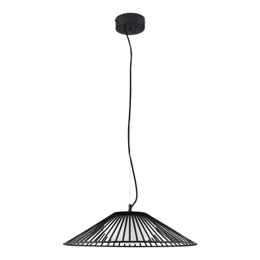 Matně černé kovové LED závěsné svítidlo se skleněným stínidlem ø 50 cm Brume – Nova Luce