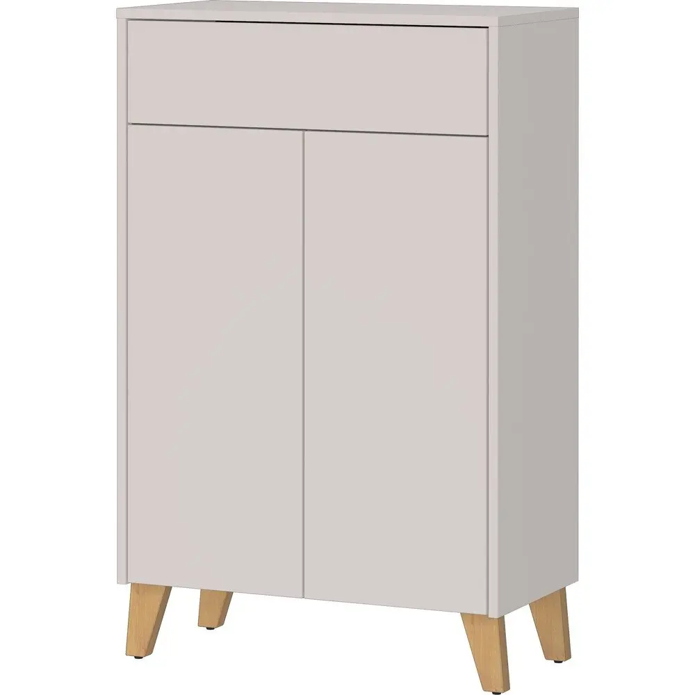 Krémová matná vysoká koupelnová skříňka 63x101 cm Arnea – Germania