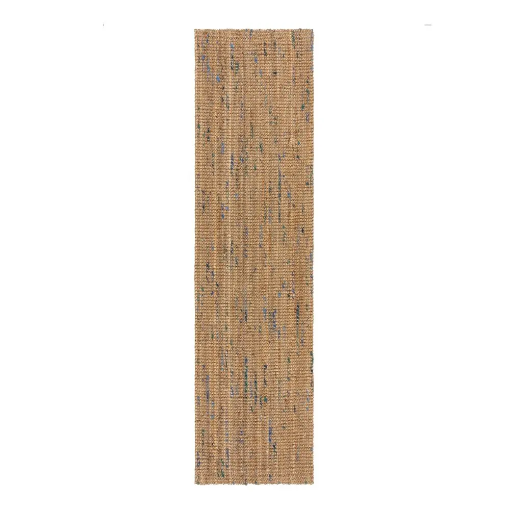 Ručně tkaný jutový běhoun v modro-přírodní barvě 60x300 cm Jute Boucle Blue – Flair Rugs