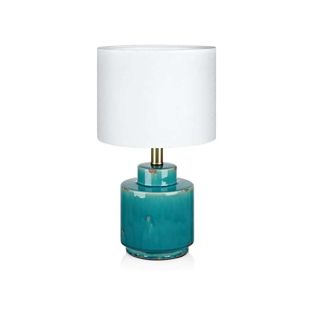 Modro-bílá stolní lampa Markslöjd Cous