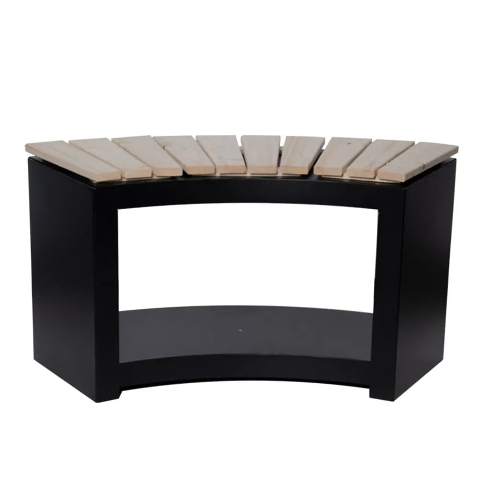 Černá zahradní lavice Curved – Esschert Design