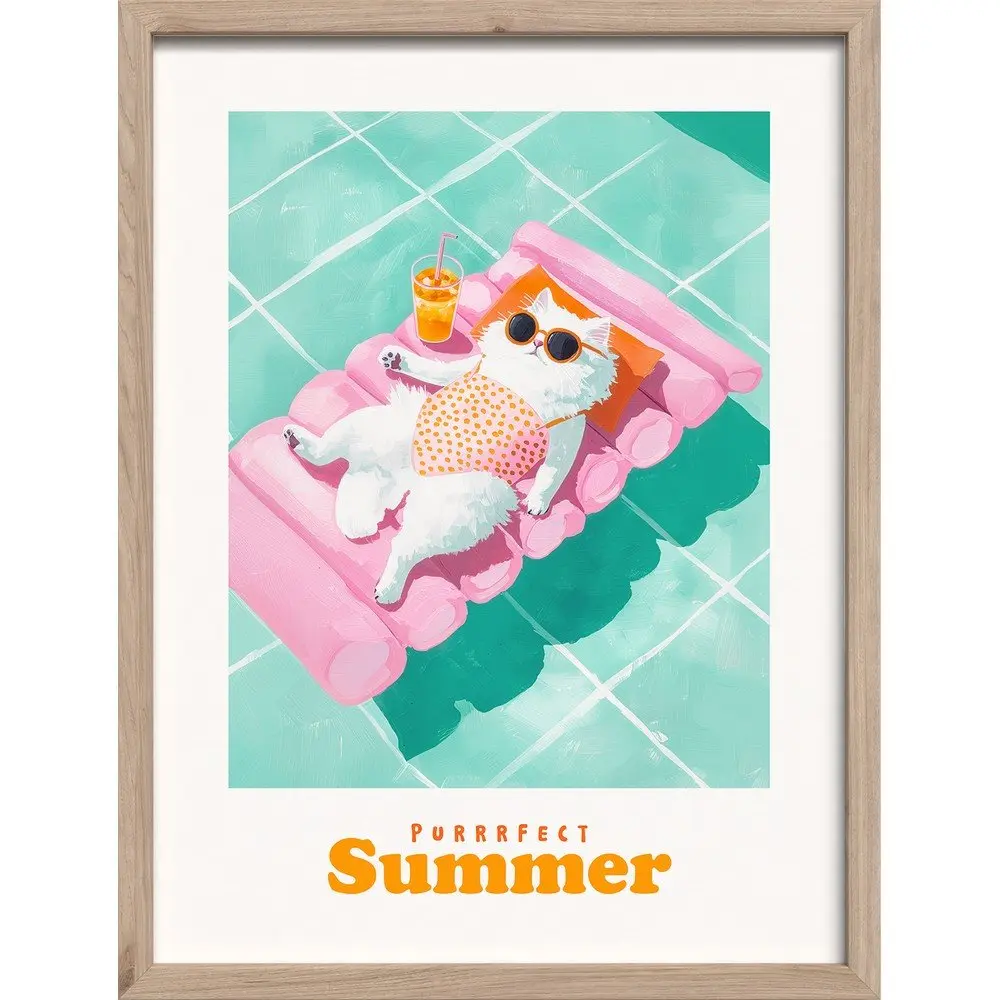Tištěný obraz s rámem 30x40 cm Purrrfect – Styler