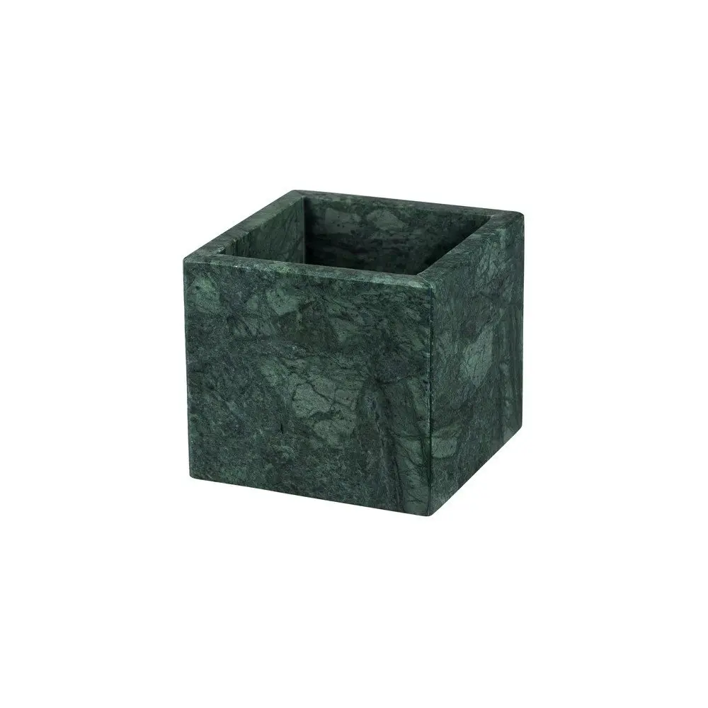 Tmavě zelený mramorový koupelnový organizér na vatové tampony Marble – Mette Ditmer Denmark