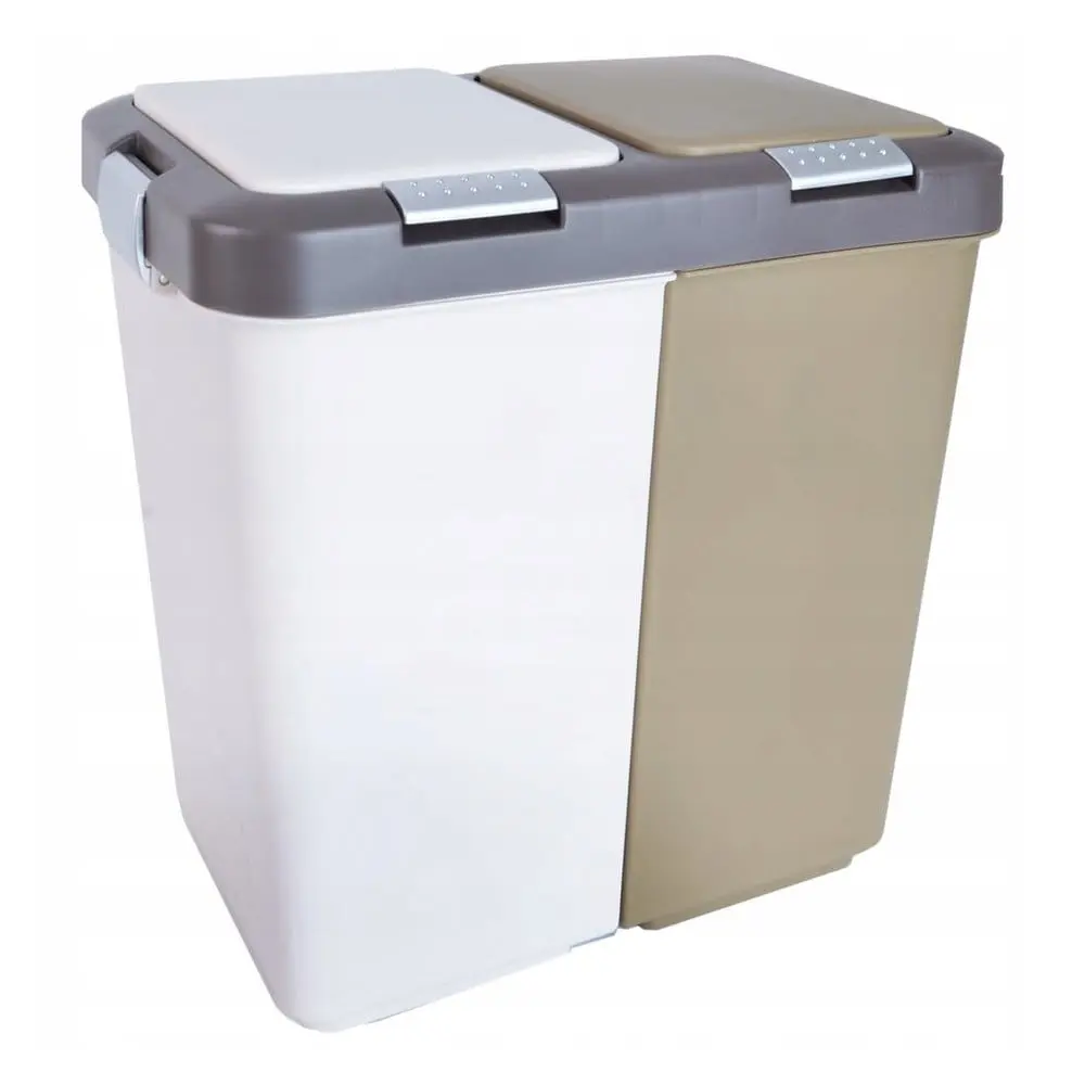 koš odp. 2x20l DUO Dust, výklop. klip, plast