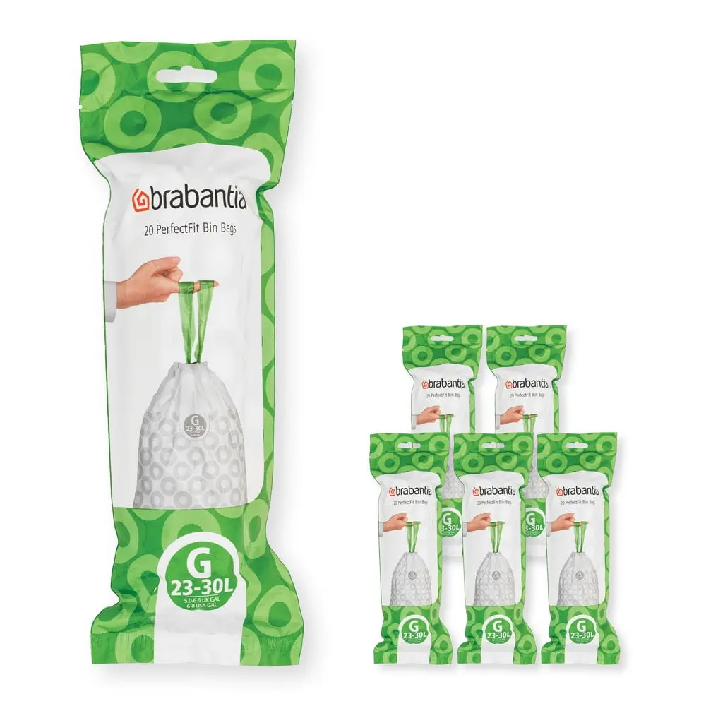 Pytle na odpadky v sadě 120 ks 30 l PerfectFit G – Brabantia