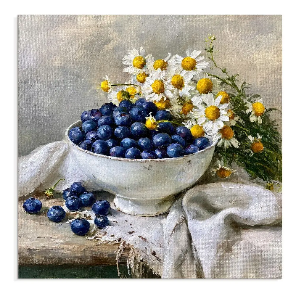 Tištěný obraz na plátně 32x32 cm Blueberry Bowl – Styler