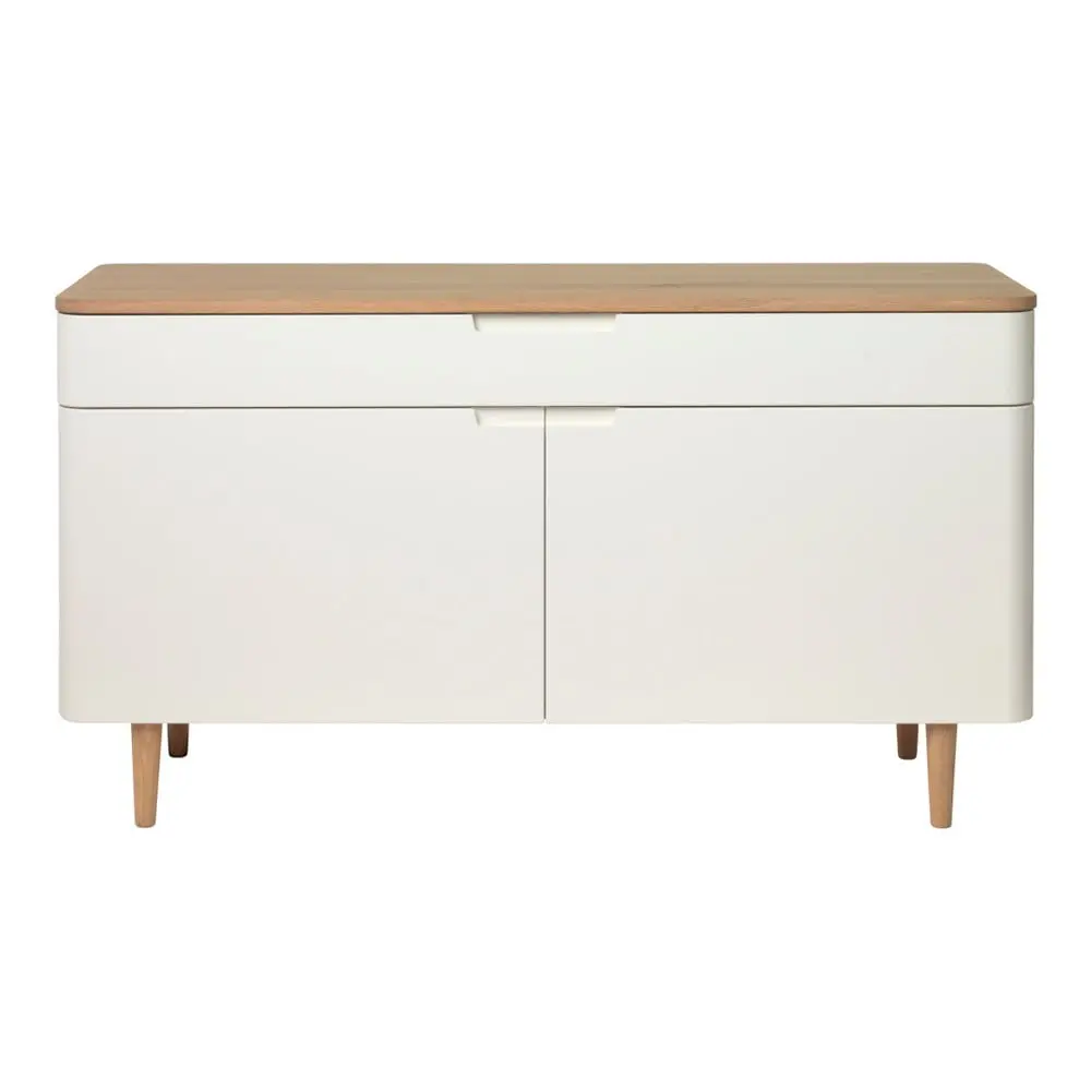 Nízká komoda ze dřeva bílého dubu Unique Furniture Amalfi