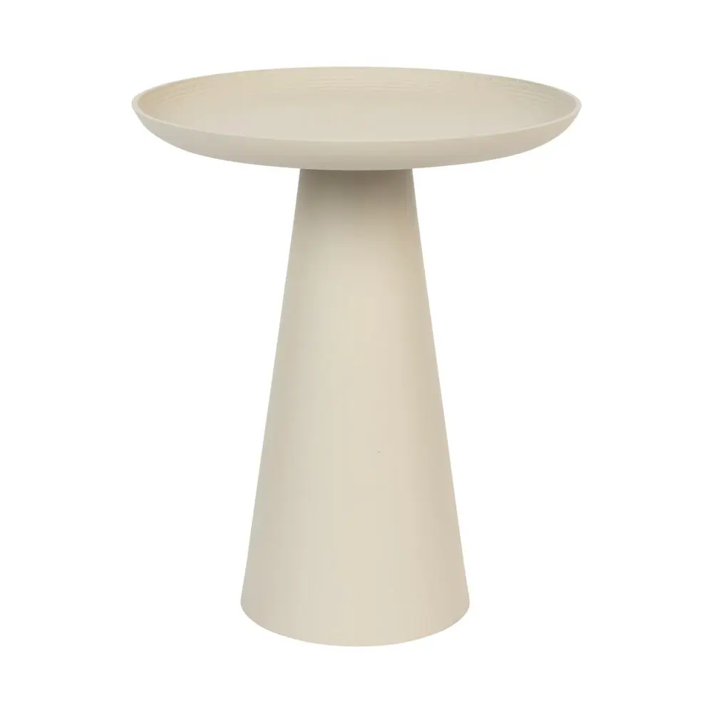 Modrý hliníkový odkládací stolek White Label Ringar, ø 34,5 cm