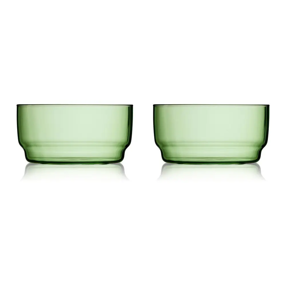 Zelené skleněné misky v sadě 2 ks 500 ml Torino – Lyngby Glas