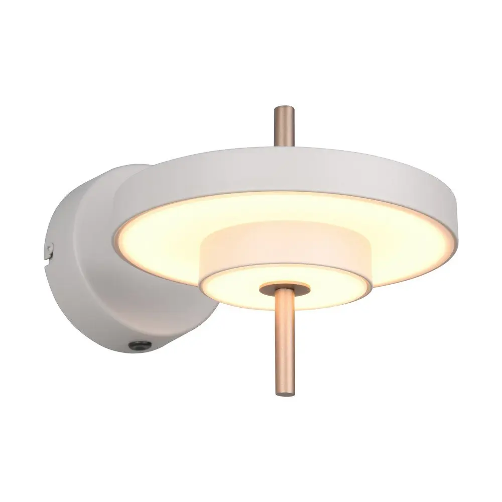 Slonovinové LED nástěnné svítidlo s ohybatelnou konstrukcí/stmívatelné ø 20 cm Keaton – Trio
