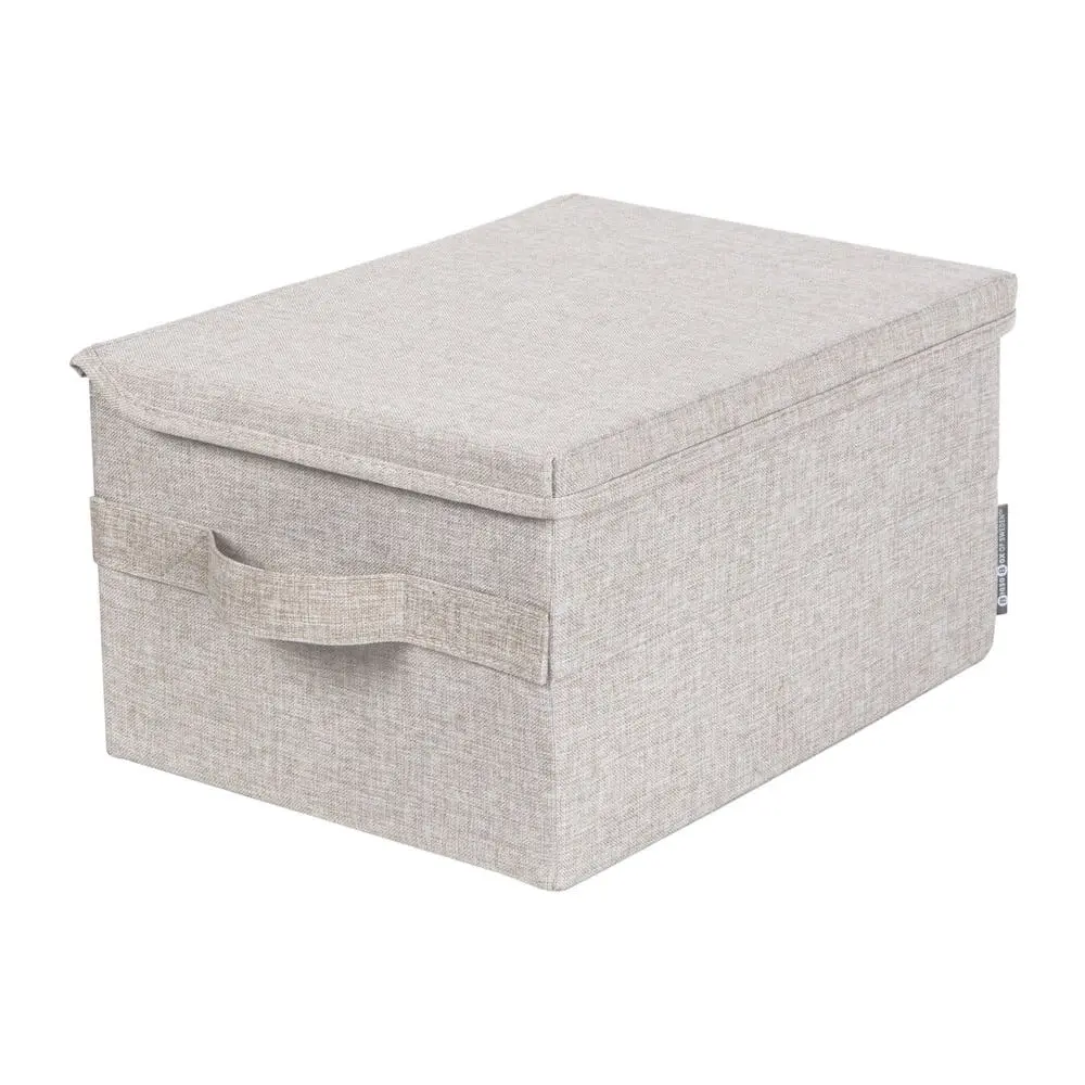 Béžový látkový úložný box s víkem 35x26x19 cm Soft Storage – Bigso