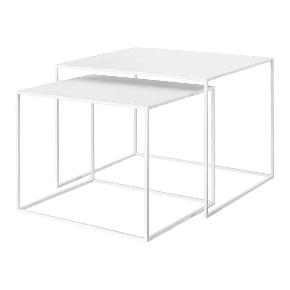 Bílé kovové konferenční stolky v sadě 2 ks 50x60 cm Fera – Blomus