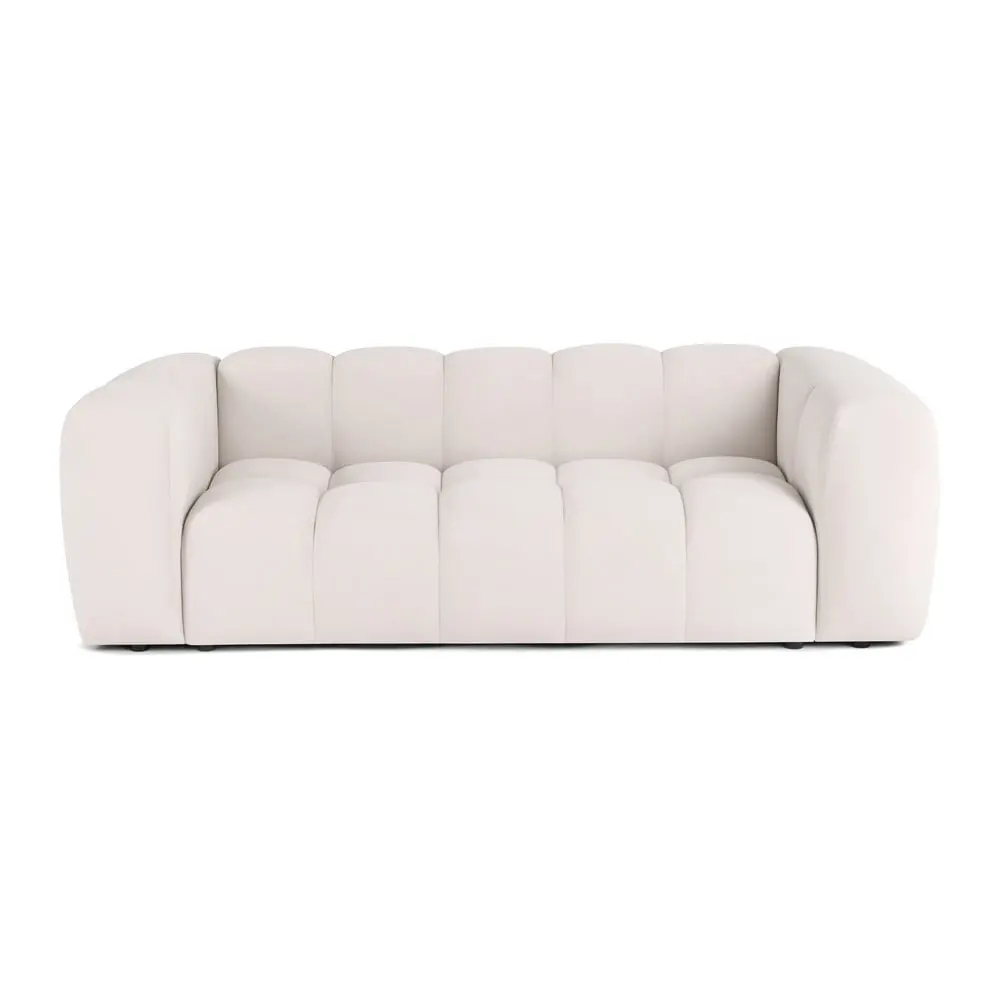Krémová sametová pohovka 225 cm Cube - II. jakost – Bonami Selection