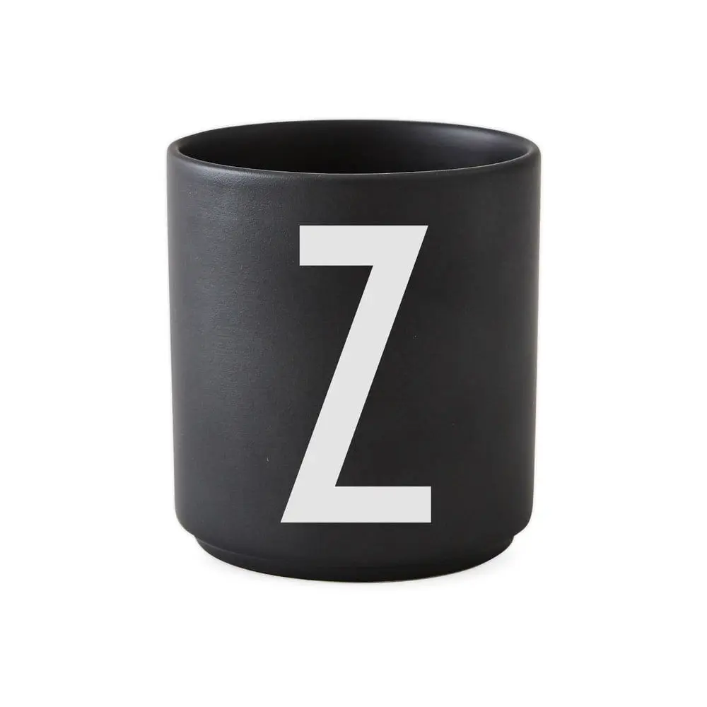 Černý porcelánový hrnek Design Letters Alphabet Z, 250 ml