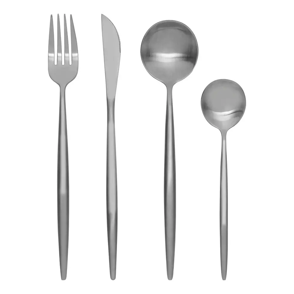 Černý nerezový příbor 16 ks Modern retro – Premier Housewares