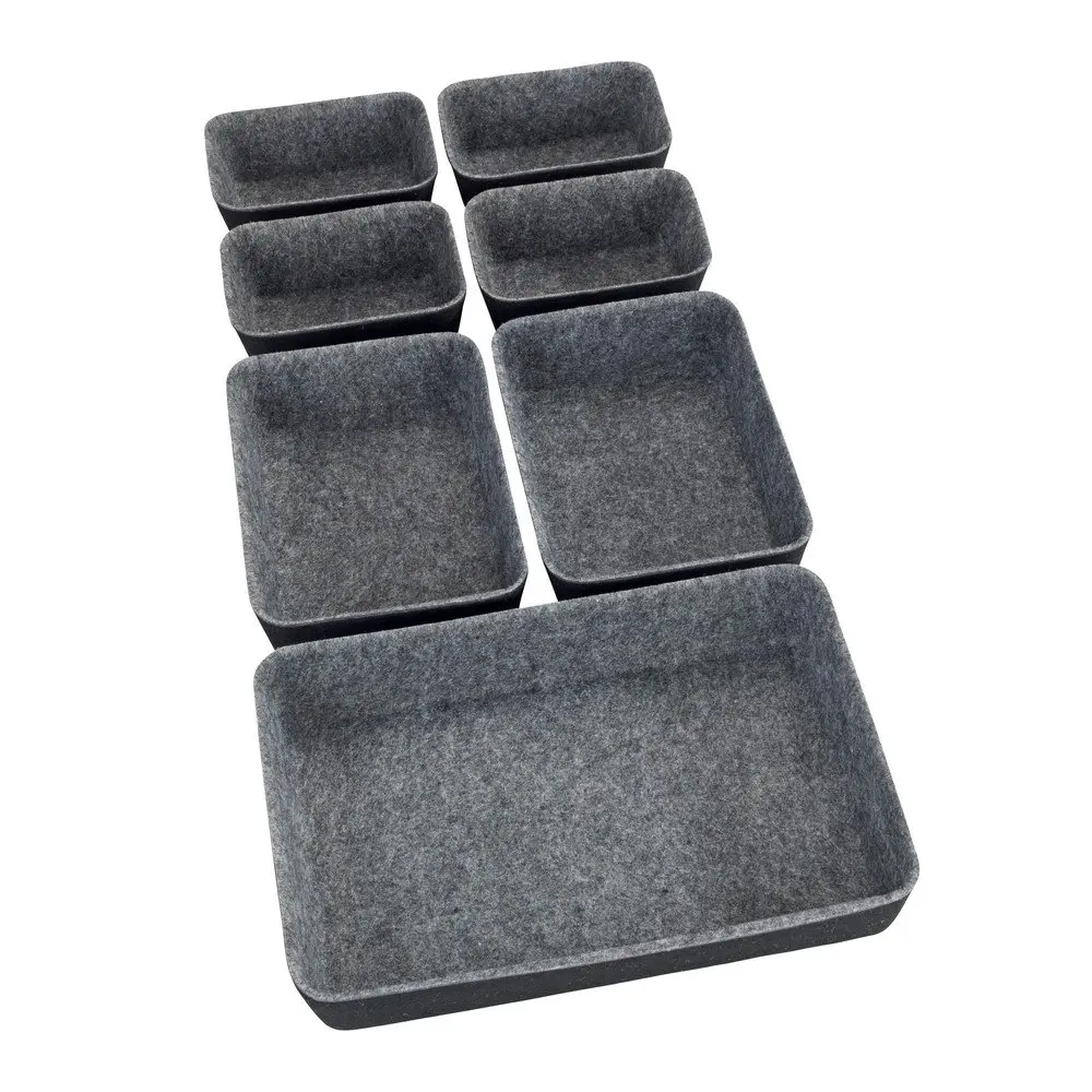 Set 7 šedých organizérů Wenko