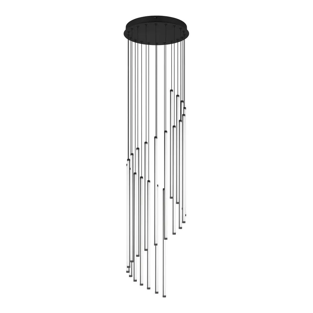 Matně černé LED stmívatelné závěsné svítidlo ø 37 cm Baxter – Trio