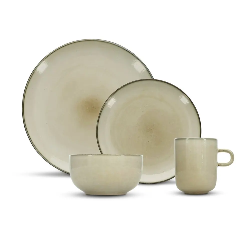 Kameninová jídelní sada 16 ks pro 4 osoby Meridian – Salt&Pepper