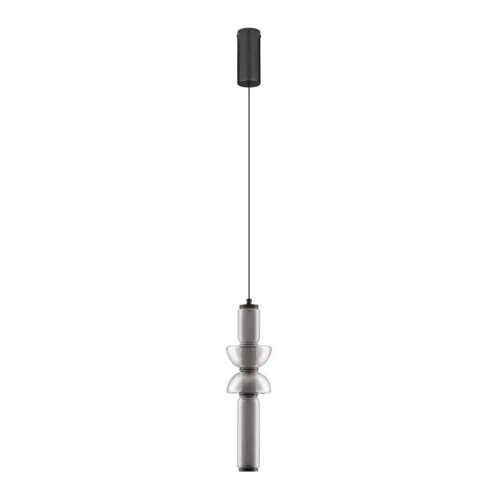Šedé skleněné LED stmívatelné závěsné svítidlo ø 12 cm Ulon – Nova Luce