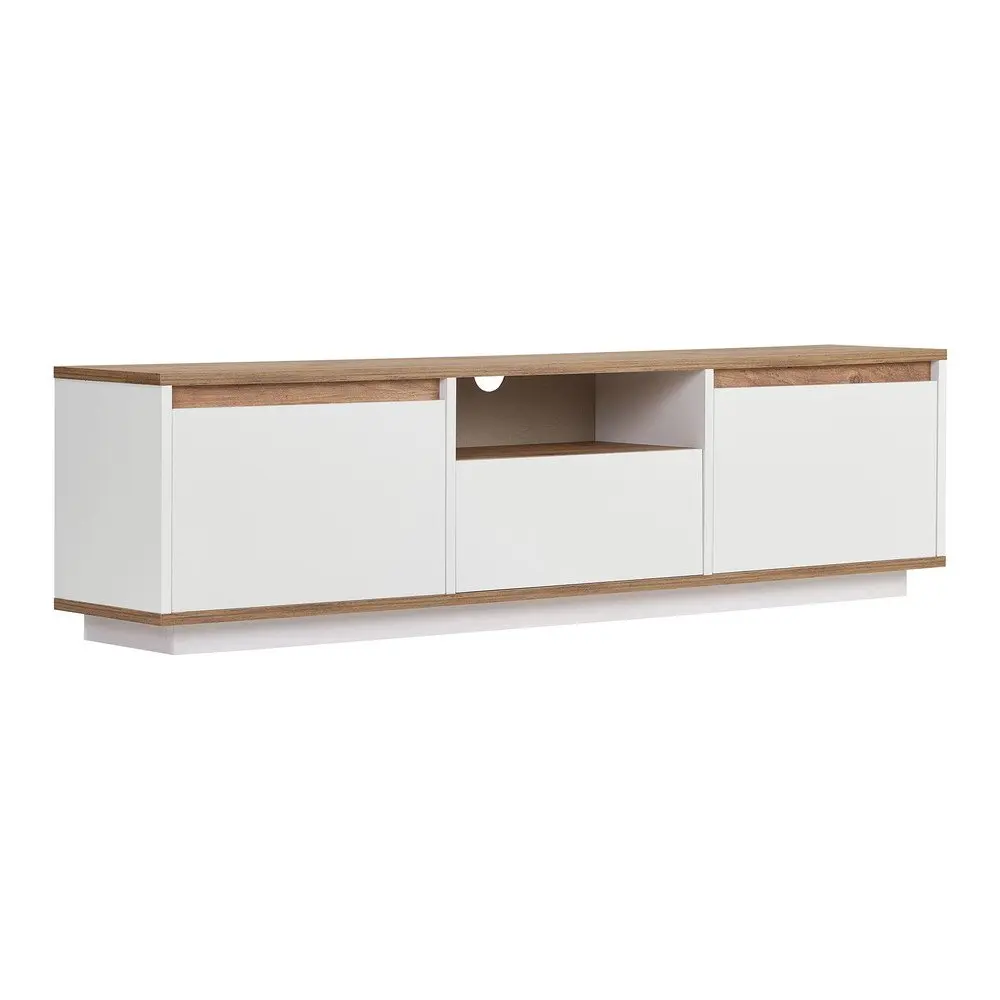 Bílý TV stolek 160x42x30 cm Sentinel – Kalune Design