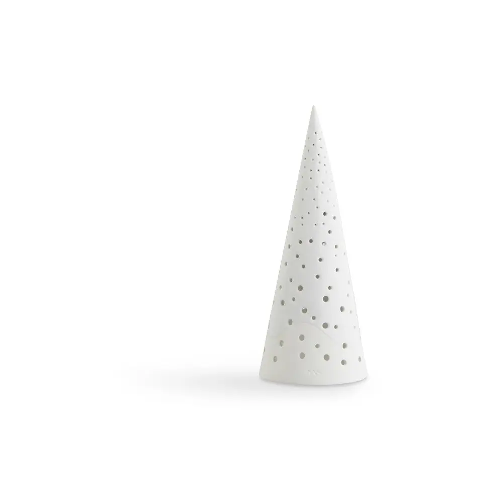 Bílý vánoční svícen z kostního porcelánu Kähler Design Nobili, výška 25,5 cm