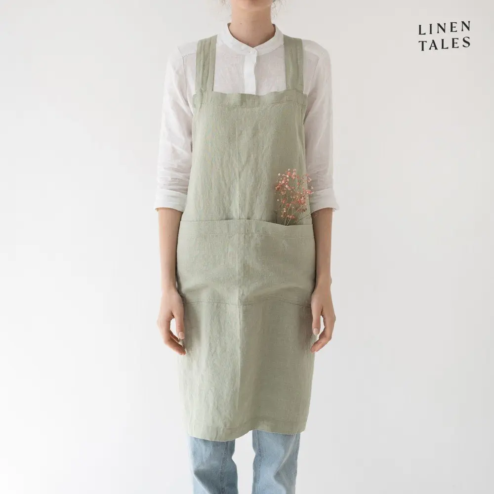 Lněná zástěra Crossback – Linen Tales