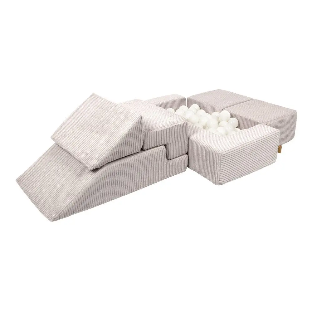 Krémové manšestrové pěnové hřiště 100x35x40 cm Montessori – Meowbaby