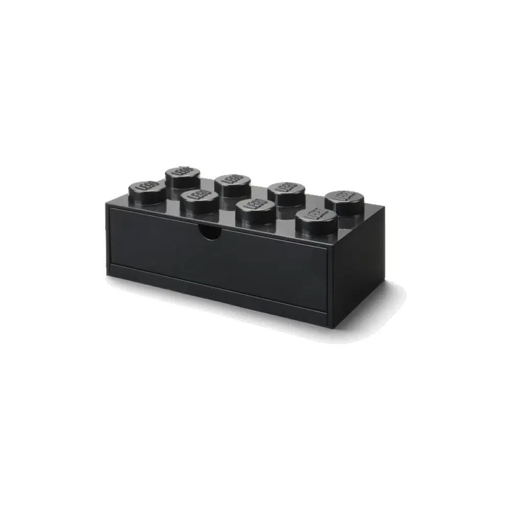 Lego® stolní box 8 se zásuvkou - černá