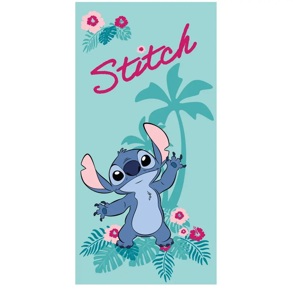 Tyrkysová dětská osuška z mikrovlákna 70x140 cm Lilo and Stitch "Hawaii" – Jerry Fabrics