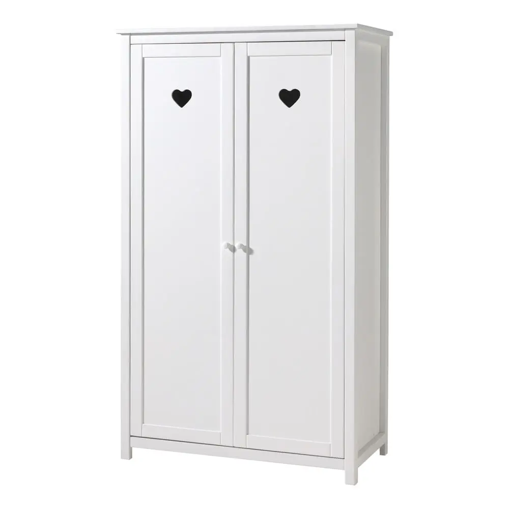Bílá dětská šatní skříň z borovicového dřeva 110x191x57 cm Amori – Vipack