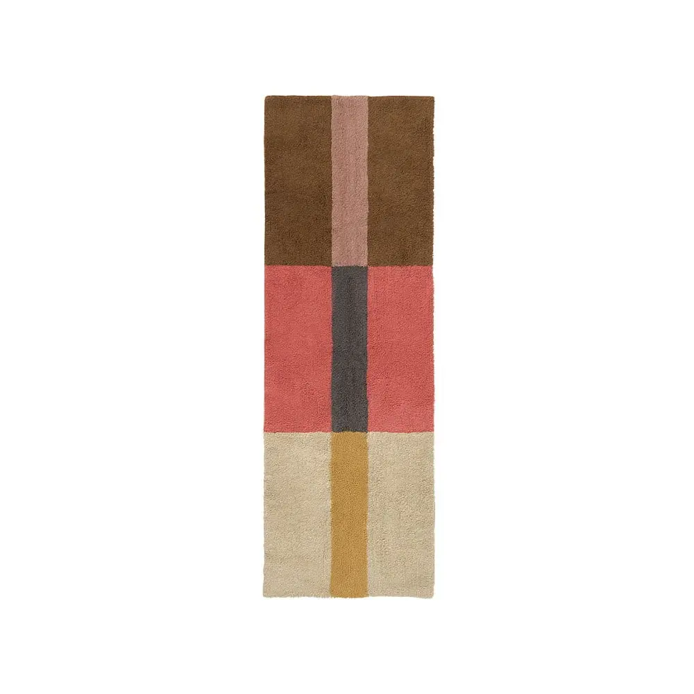 Ručně tkaný vlněný běhoun 80x230 cm Chroma Spiced Coral – Lorena Canals