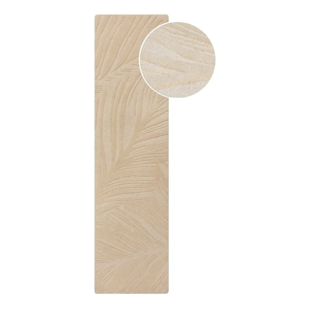 Šedý vlněný koberec Flair Rugs Lino Leaf, 120 x 170 cm