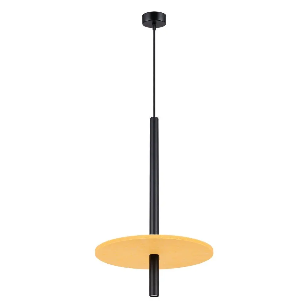 Žluté/béžové kovové závěsné svítidlo ø 30 cm Rilu – Sollux
