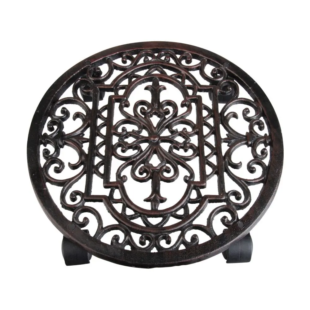 Kovový pojízdný podstavec pod květináč ø 29 cm Ornament – Esschert Design