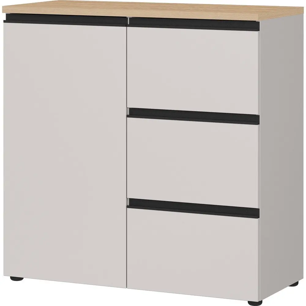Šedobéžová/ve světle přírodní barvě komoda 90x91x41 cm Cormano – Germania