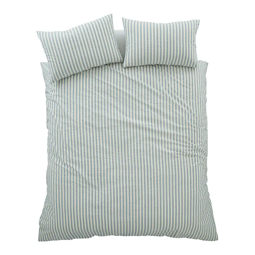 Modré povlečení na jednolůžko 135x200 cm Cotton Rich Woven Stripe – Pineapple Elephant