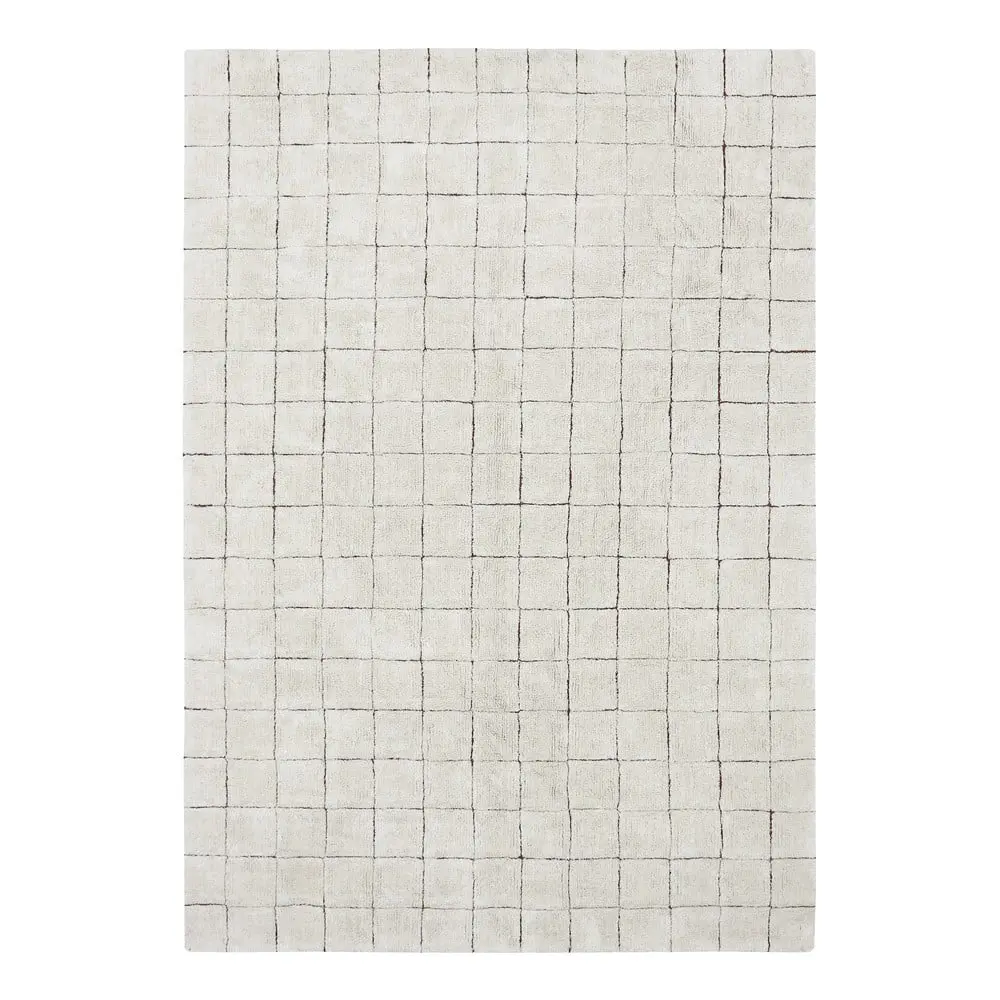 Krémový pratelný ručně tkaný bavlněný koberec 170x240 cm Mosaic – Lorena Canals