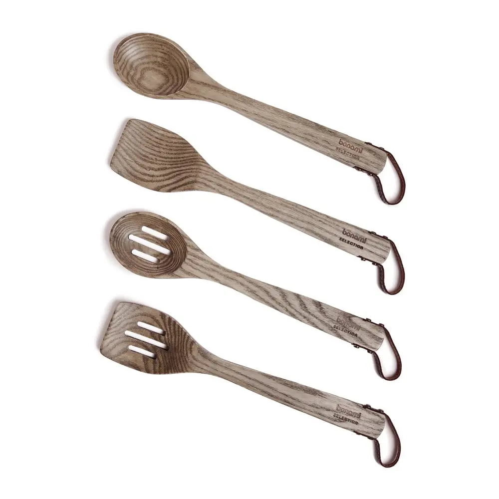 Dřevěná sada kuchyňského náčiní 4 ks Rustic – Bonami Selection