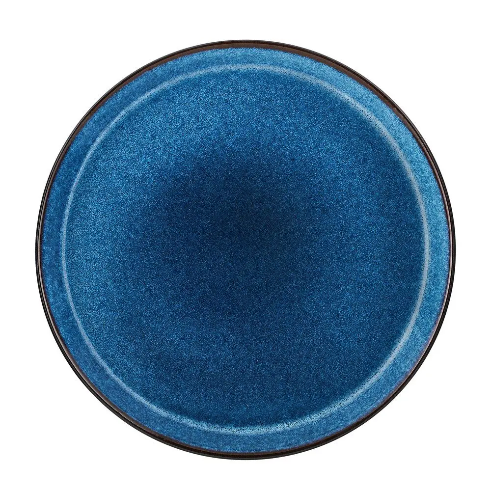Černý/modrý talíř z kameniny ø 27 cm Gastro Dark Blue/Black – Bitz