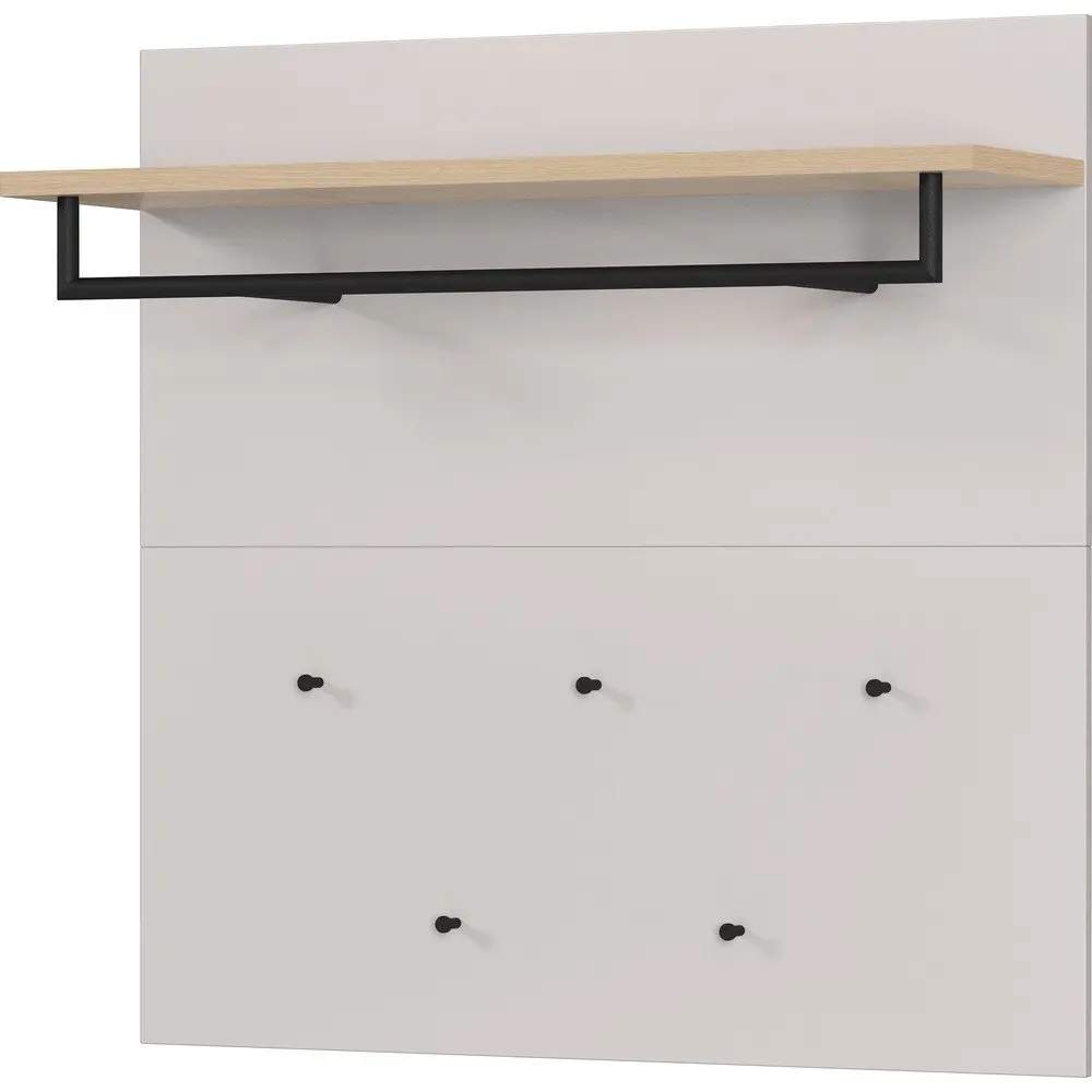 Šedobéžová/ve světle přírodní barvě předsíňová sestava 96x95x30 cm Cormano – Germania