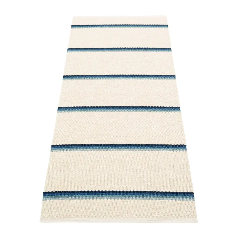 Modro-krémový vnitřní a venkovní běhoun 70x180 cm Olle Blue Vanilla – Pappelina