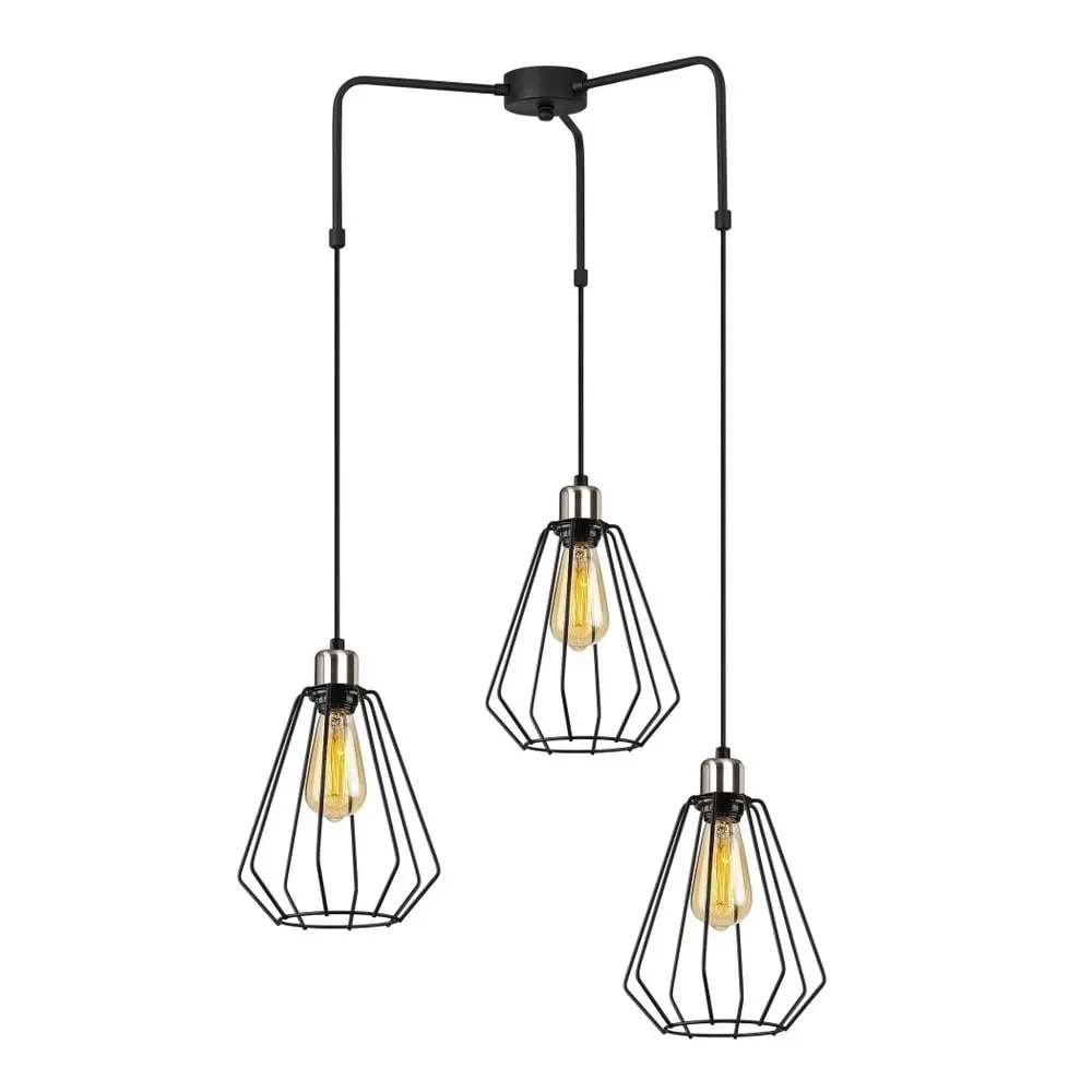 Černé kovové závěsné svítidlo Opviq lights Mathaios