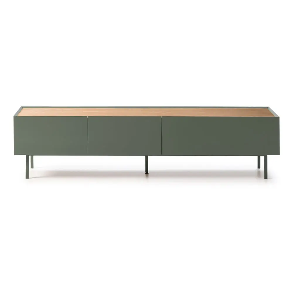 Červený TV stolek v dekoru dubu 180x45 cm Arista – Teulat