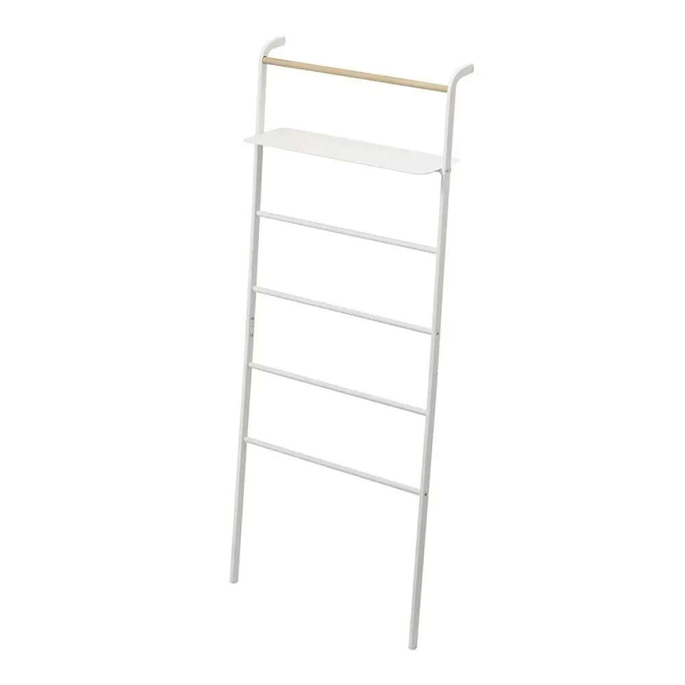 Bílý věšák s poličkou YAMAZAKI Tower Ladder