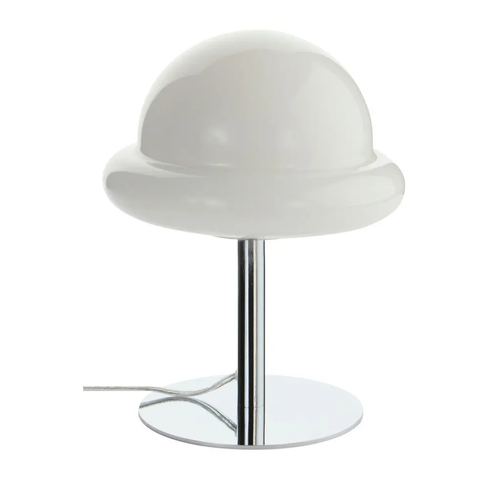 Bílá/v leskle stříbrné barvě stolní lampa z opálového skla (výška 26 cm) Bubba – Jotex