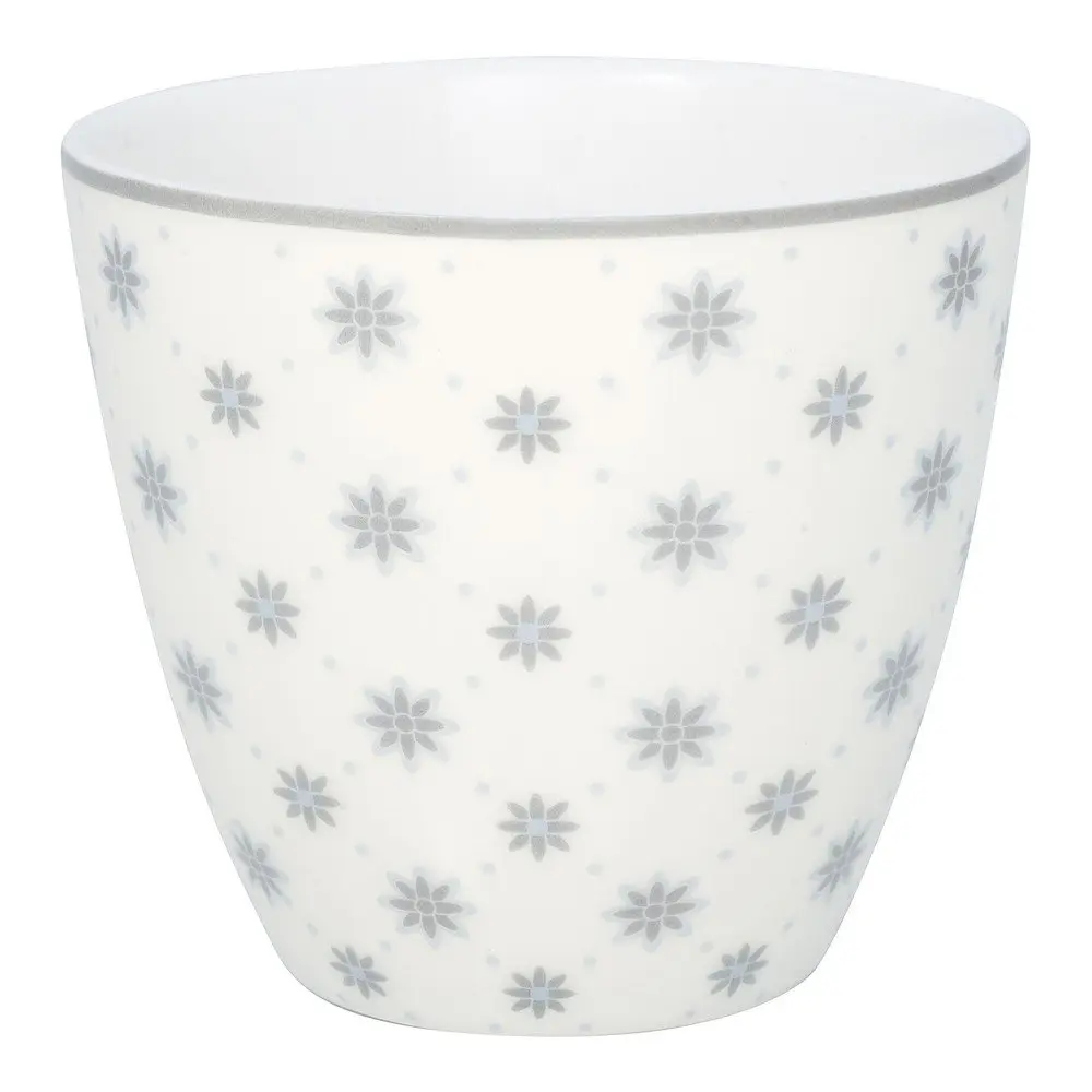 Šedý porcelánový šálek Green Gate Laurie, 300 ml