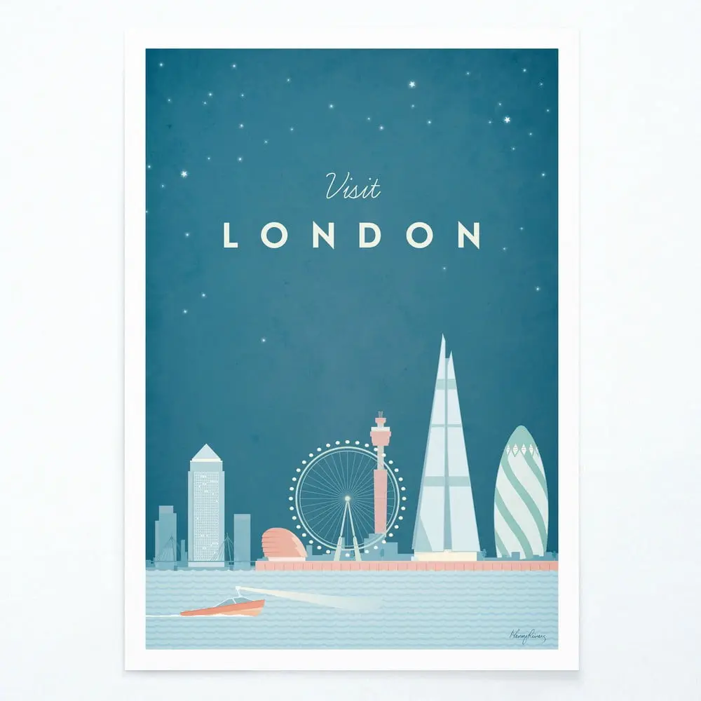 Plakát Travelposter London, 30 x 40 cm