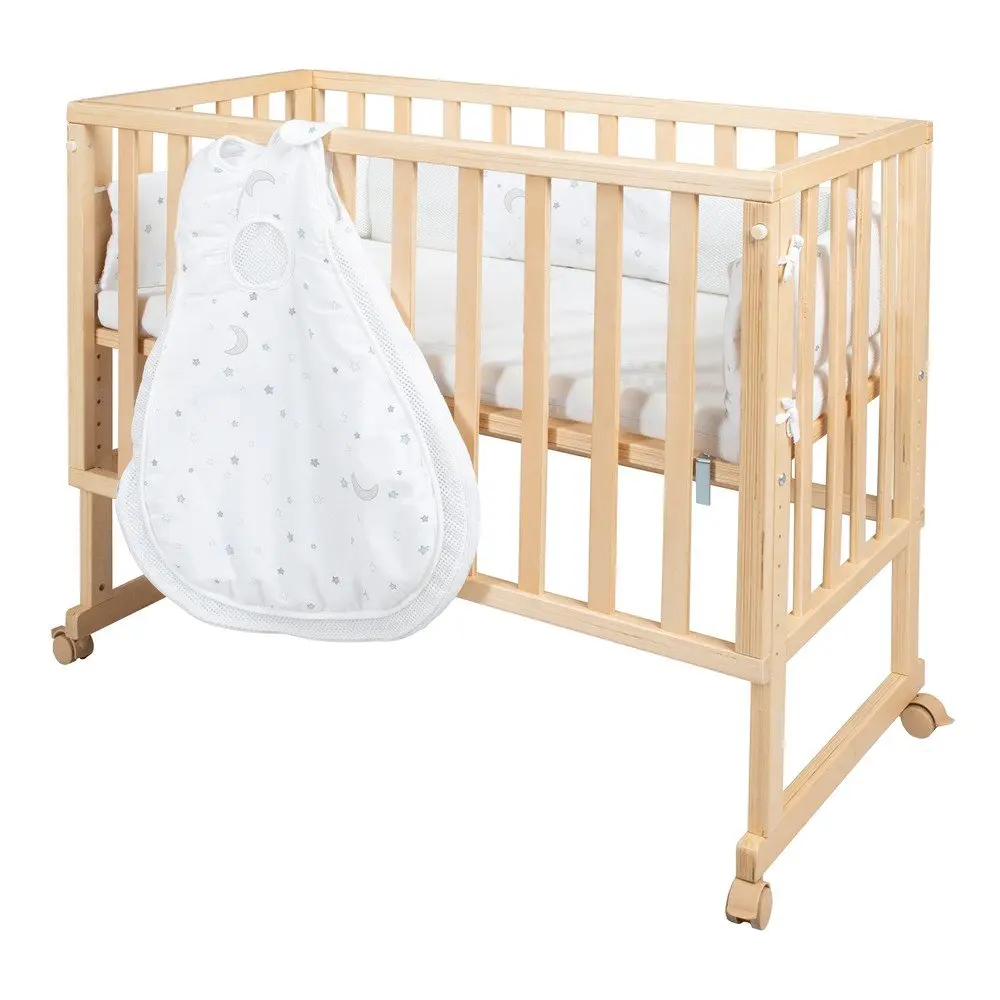 Postýlka na kolečkách 90x45 cm v přírodní barvě Star Magic – Roba